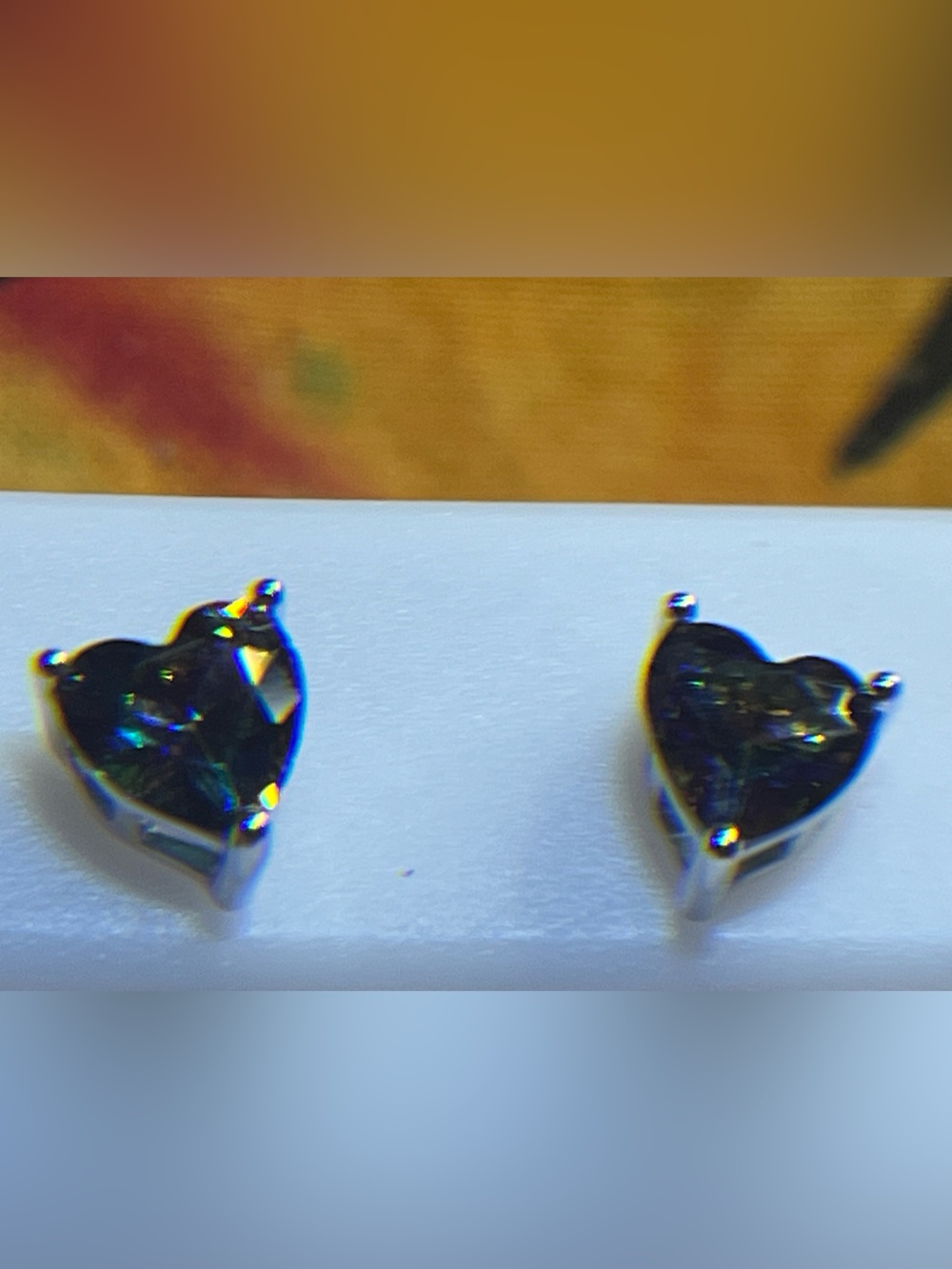 2 CTW Mystic Topaz Moissanite Heart Stud Earrings DTP 925 Sterling Silver